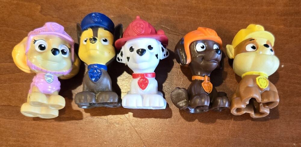 Nickelodeon Paw Patrol Lot Of 5 Toy Action Figures Cake Toppers